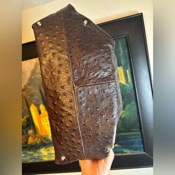 Furla Ostrich Shoulder Bag - Picture 9 of 12